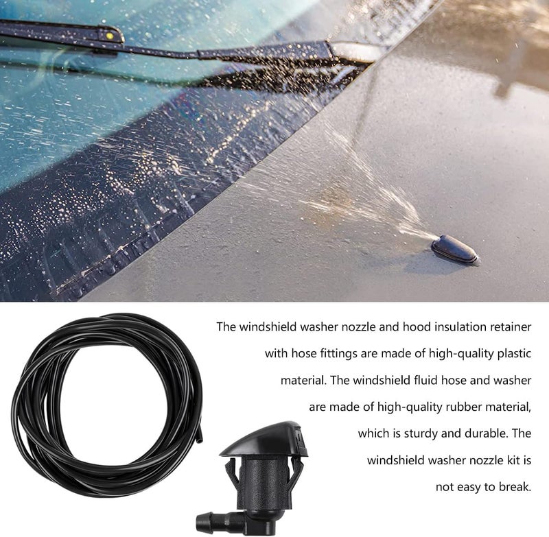 Mandark Car Windshield Washer Nozzle Hose Kit, 2Pcs Washer Nozzles &Gaskets, 12Pcs Hose Connectors, 10Pcs Hood Retainers, Fluid Hose and Fastener Remover, Compatiable with Grand Cherokee - Image 5